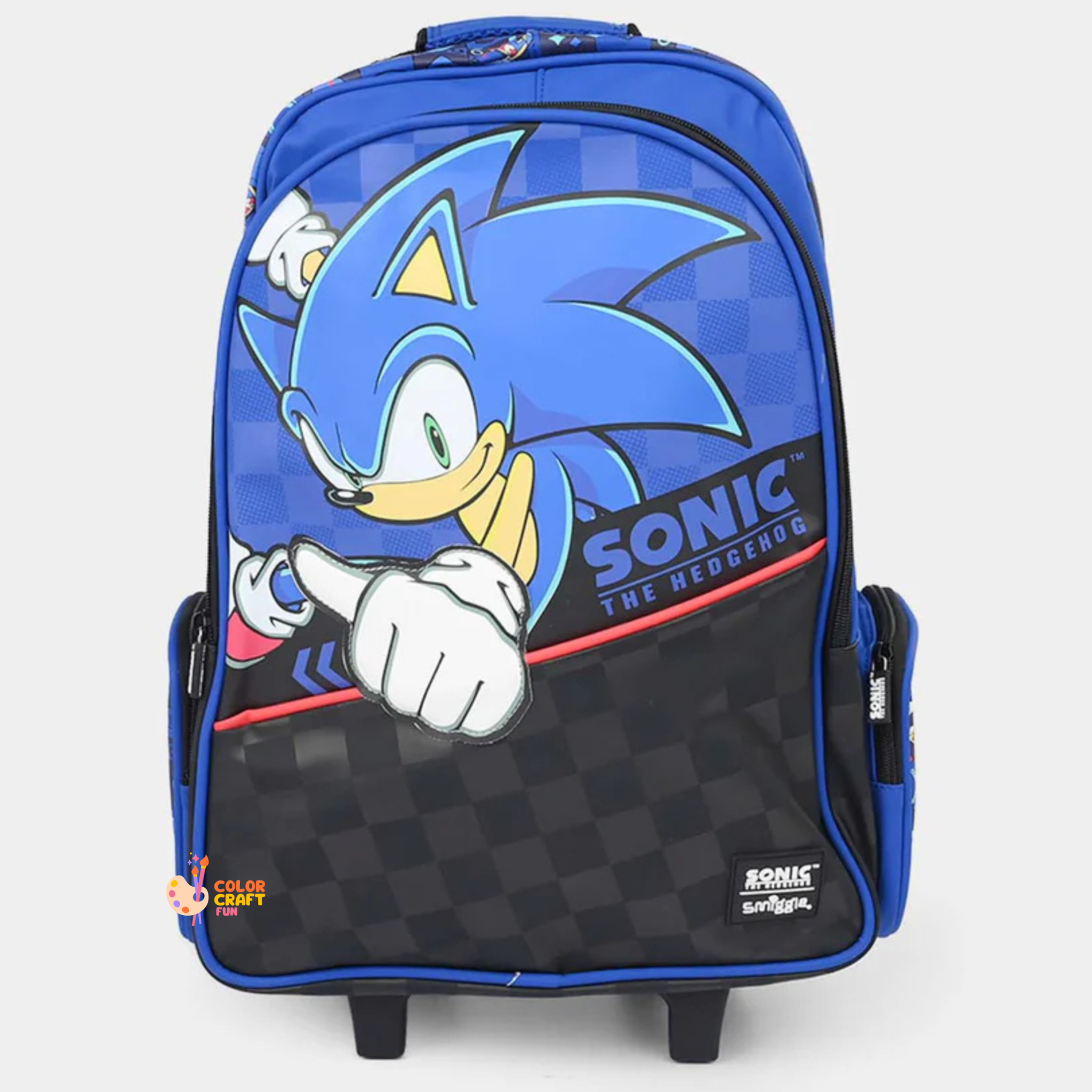 Orignal Smiggle Rolling Backpack/Trolley Bag for Kids SONIC  size 19inch