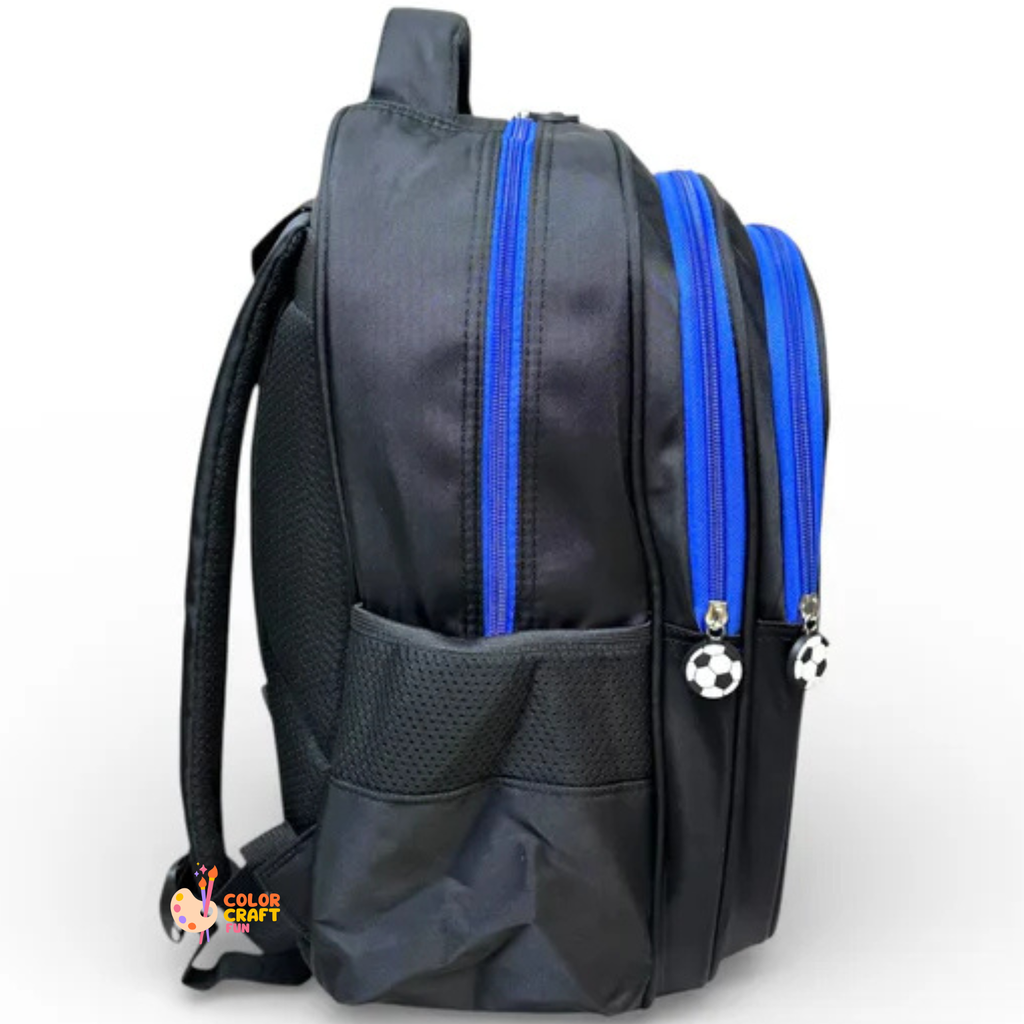 16 Inch 3D Football School Bag For Grade 1 Till 3 Boys ( With Keychain )