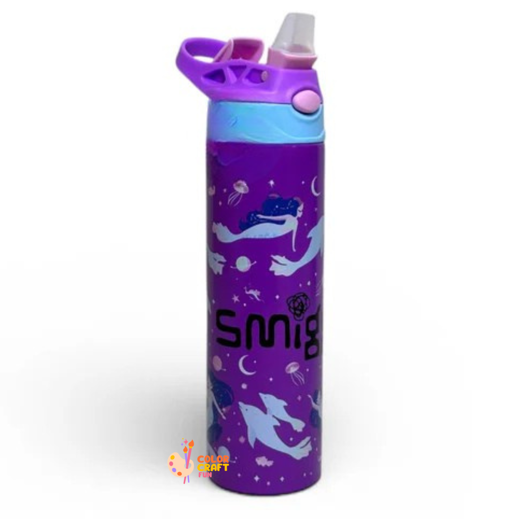 Smiggle Mermaid Stainless Metal (Thermic) Sipper Water Bottle 520ML