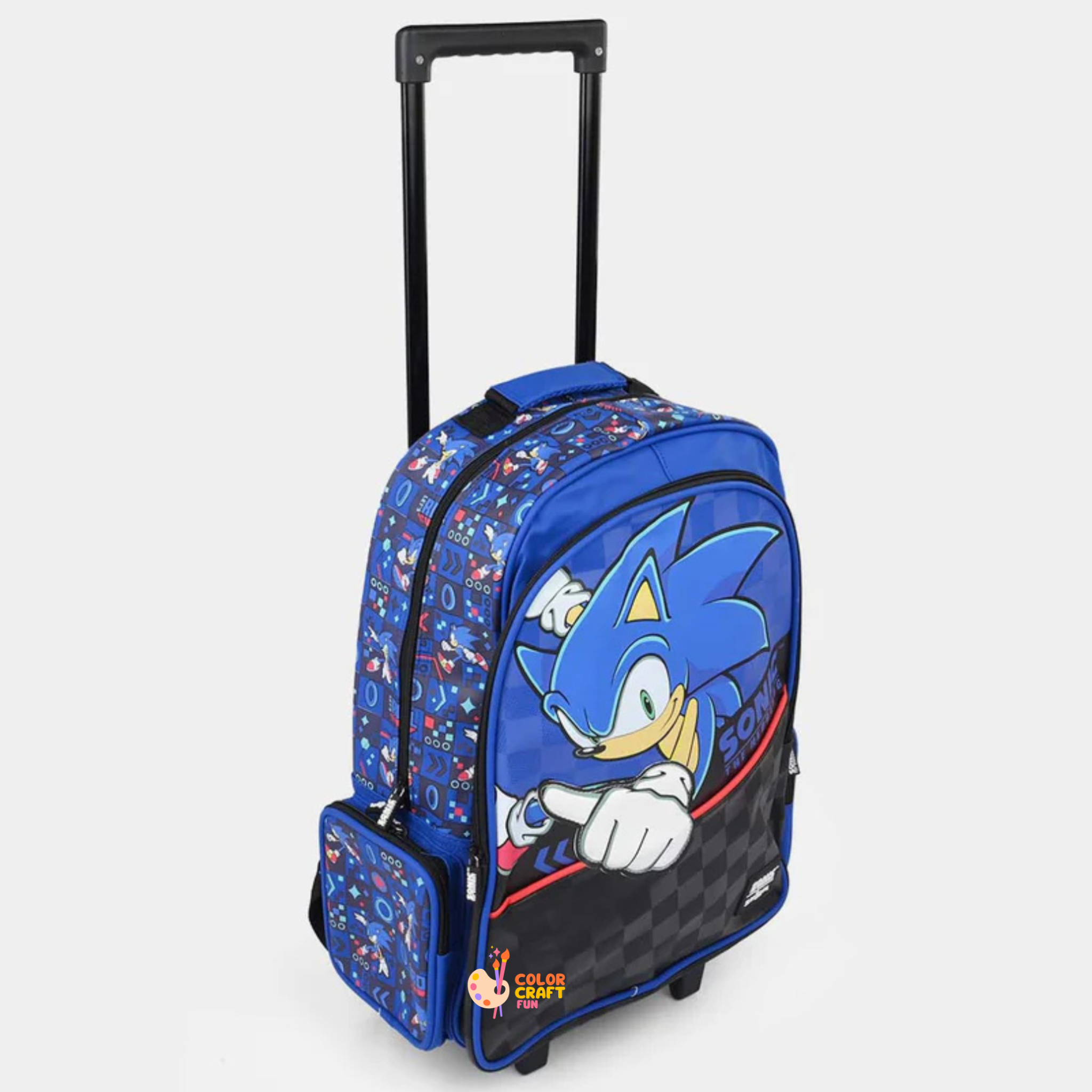 Orignal Smiggle Rolling Backpack/Trolley Bag for Kids SONIC  size 19inch