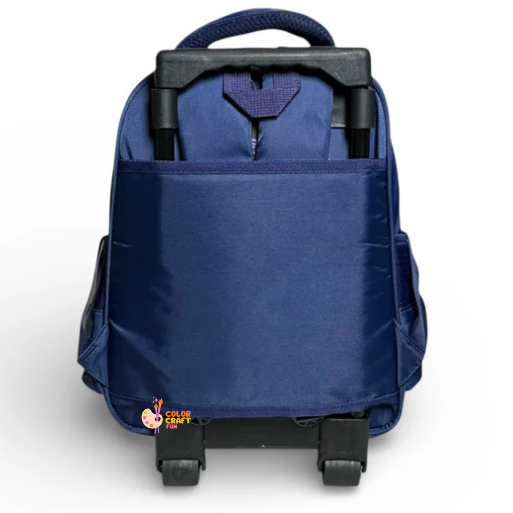 14 Inch 3D Stitch Trolley Bag For Grade kg Till 1 Boys ( With Keychain )