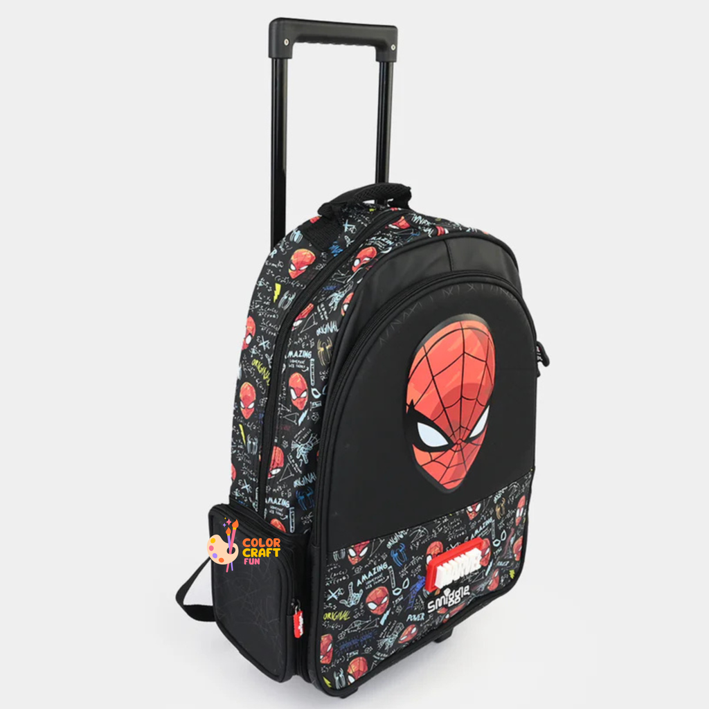 Orignal Smiggle Rolling Backpack/Trolley Bag for Kids SPIDERMAN size 19inch