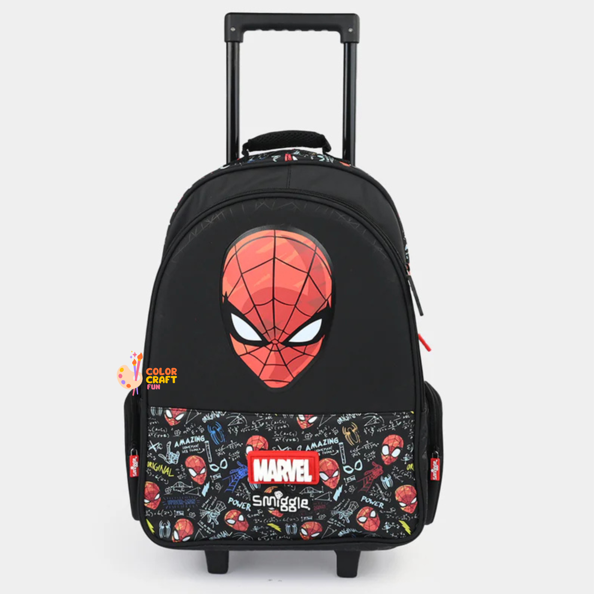 Orignal Smiggle Rolling Backpack/Trolley Bag for Kids SPIDERMAN size 19inch