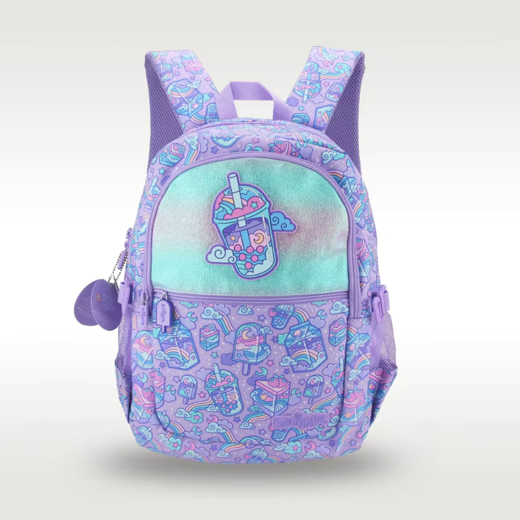 Smiggle Purple Trailblazer  Kids School Bag & Travel Backpack – 16 Inches (100%orignal)