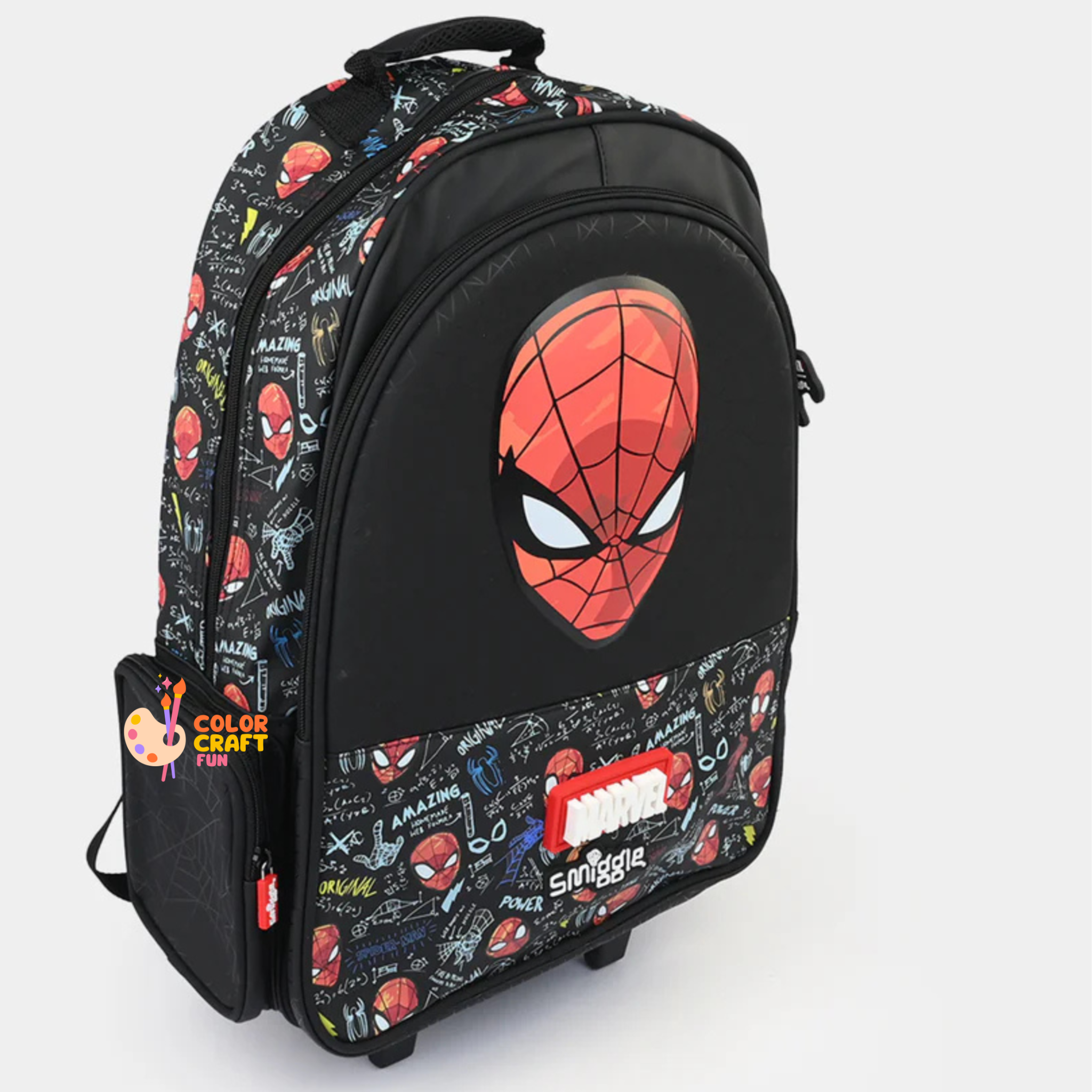 Orignal Smiggle Rolling Backpack/Trolley Bag for Kids SPIDERMAN size 19inch