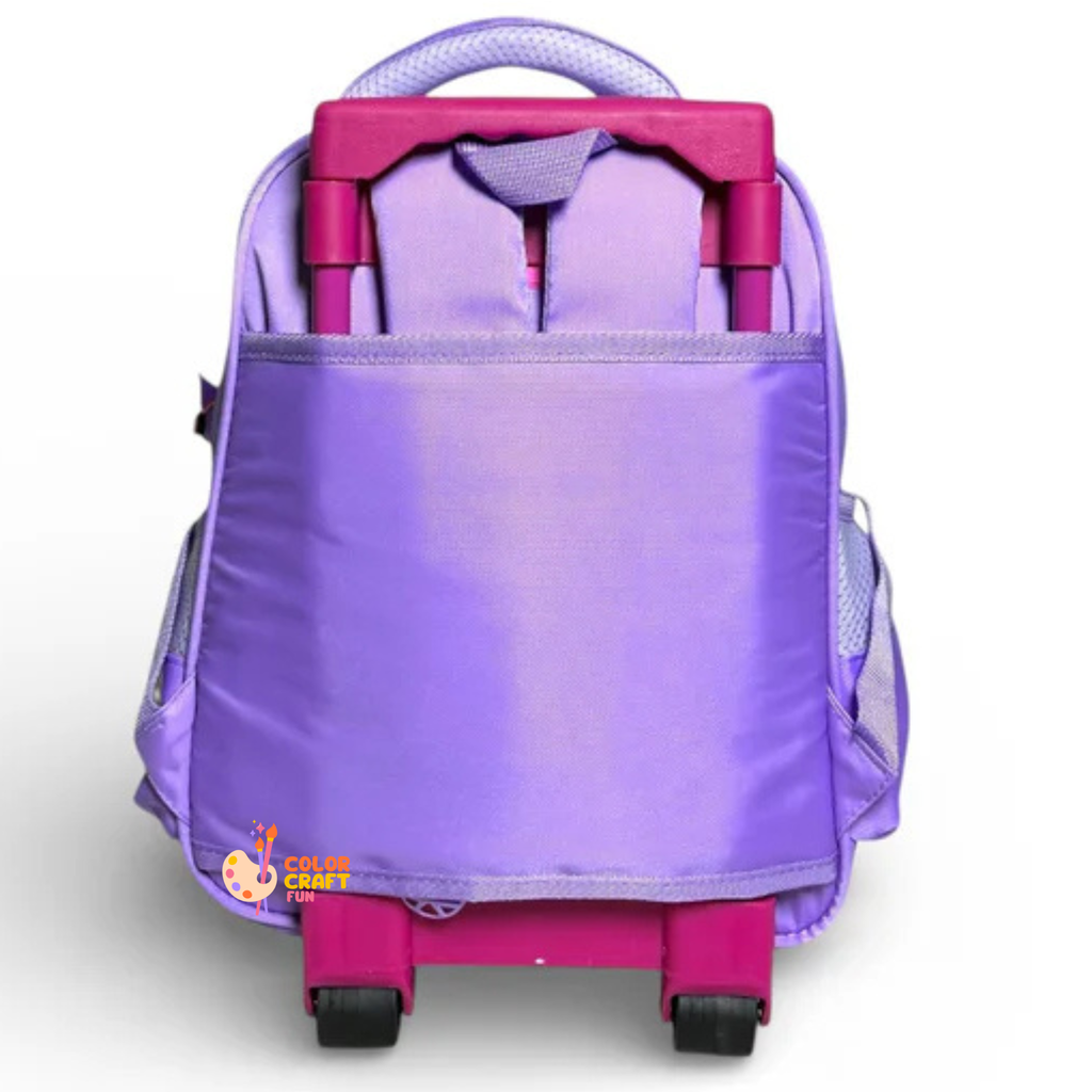 14 Inch 3D Kuromi Trolley Bag For Grade kg Till 1 Girls ( With Keychain )