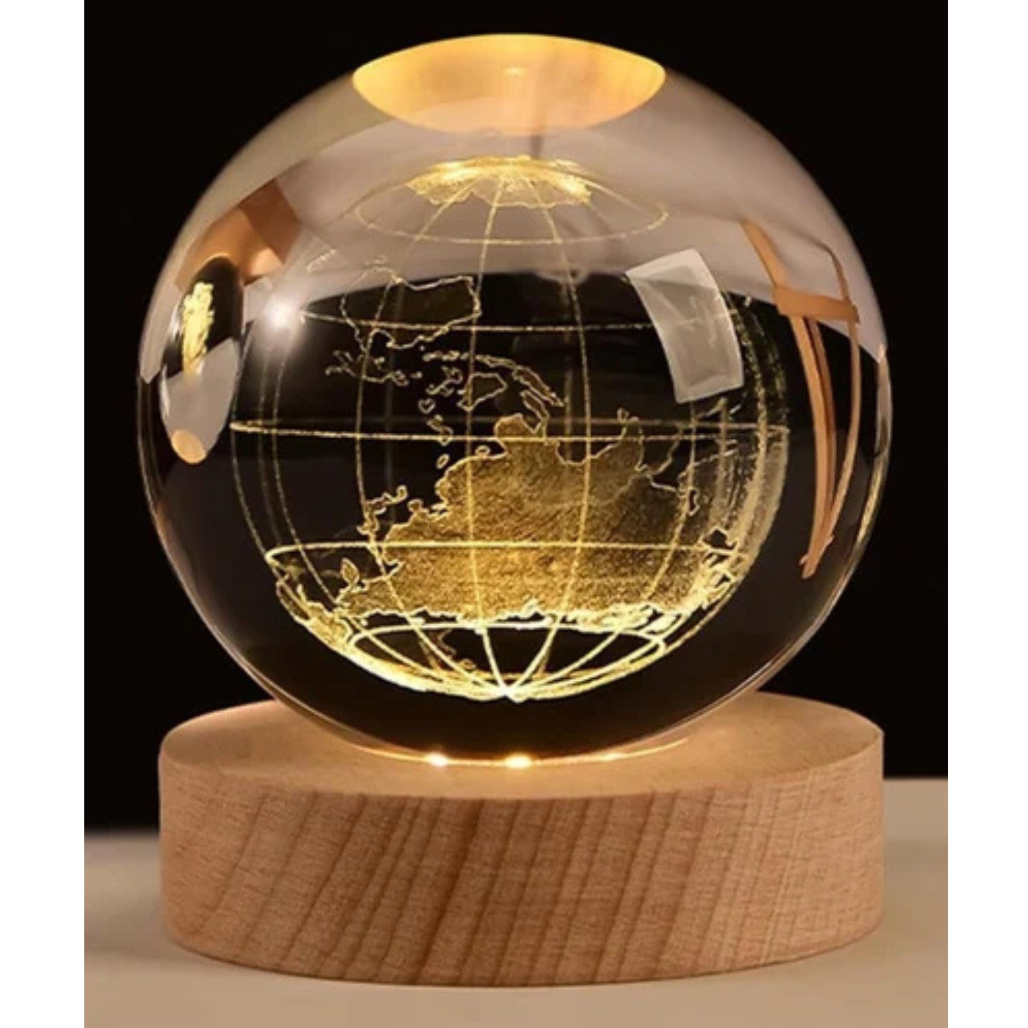 Large Size 3D Galaxy Crystal Ball Night Lamp for decration and gift 70mm