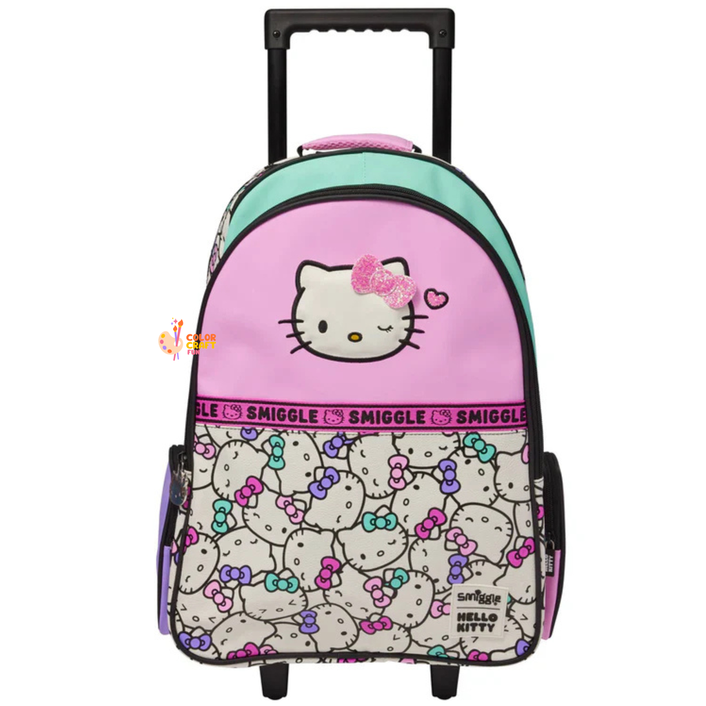 Original Hello Kitty 2 piece Trolley Bag bundle For Grade 1 Till 5 Girls