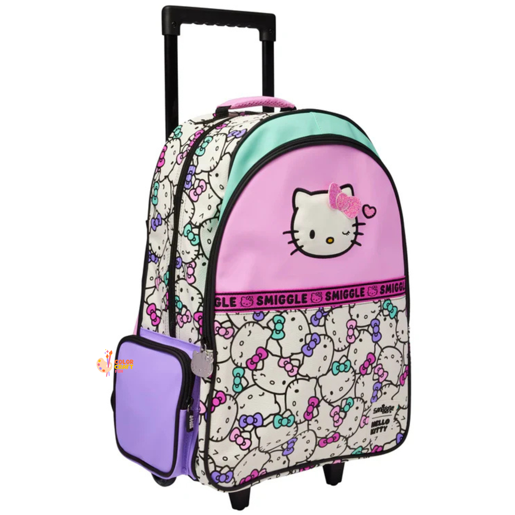 Original Hello Kitty 2 piece Trolley Bag bundle For Grade 1 Till 5 Girls