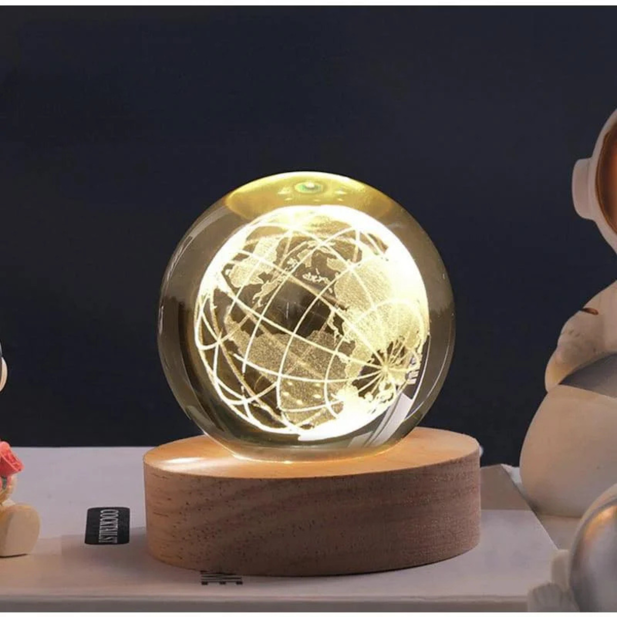 Large Size 3D Galaxy Crystal Ball Night Lamp for decration and gift 70mm