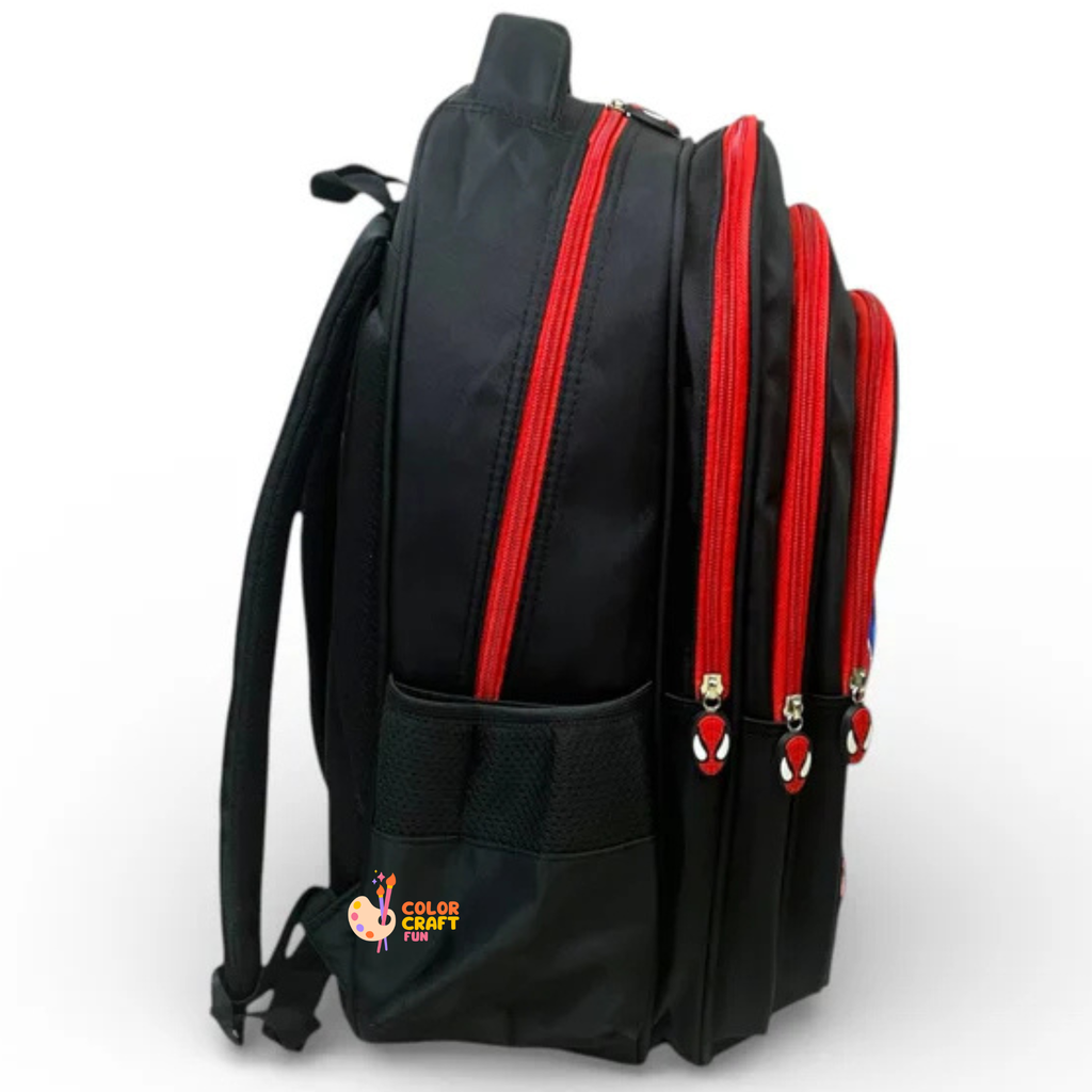 18 Inch 3D Spiderman School Bag For Grade 4 Till 8 Boys ( With Keychain )