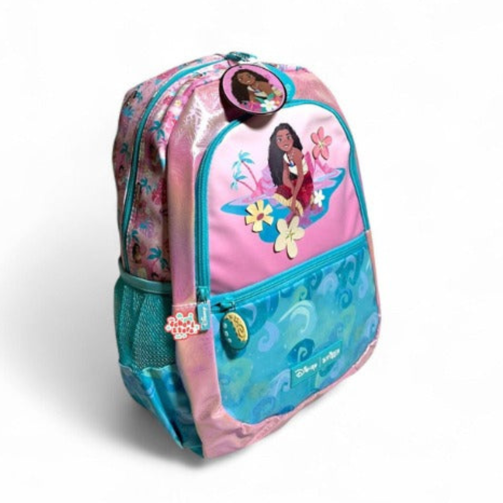 Smiggle Disney Moana Kids Backpack – 14 Inch School & Travel Bag with Water Bottle Pockets (100%orignal)