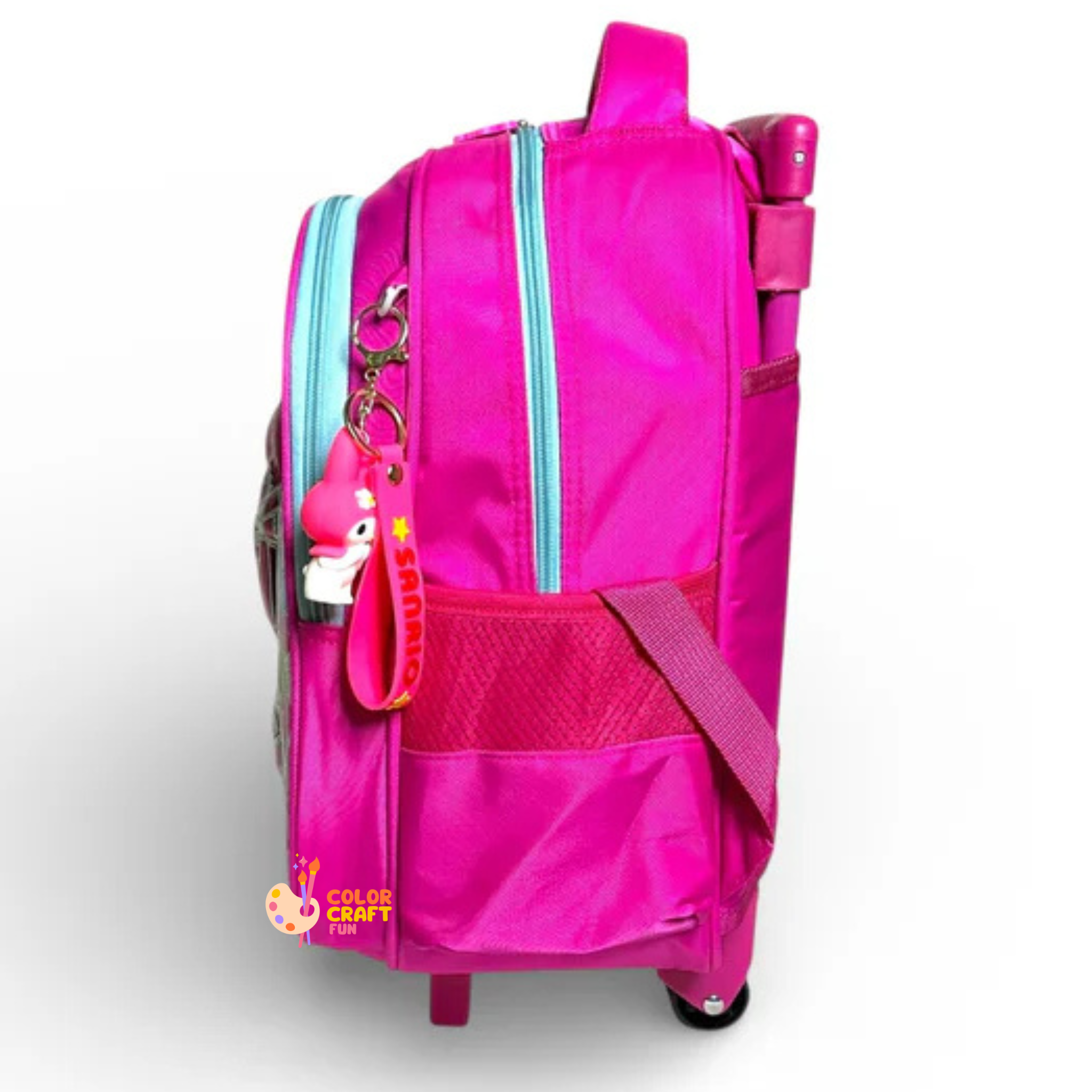 14 Inch 3D Melody Trolley Bag For Grade kg Till 1 Girls ( With Keychain )