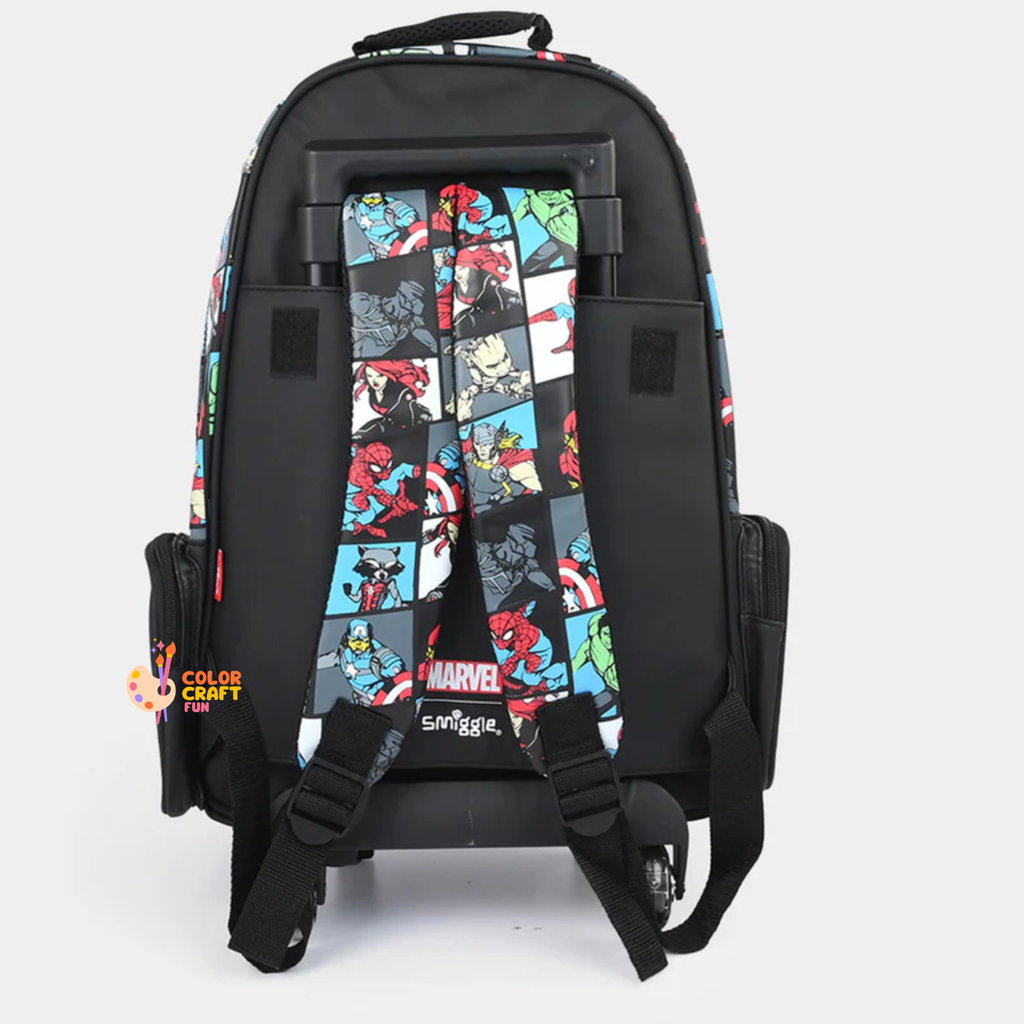 Orignal Smiggle Rolling Backpack/Trolley Bag for Kids MARVELS Size 19inch