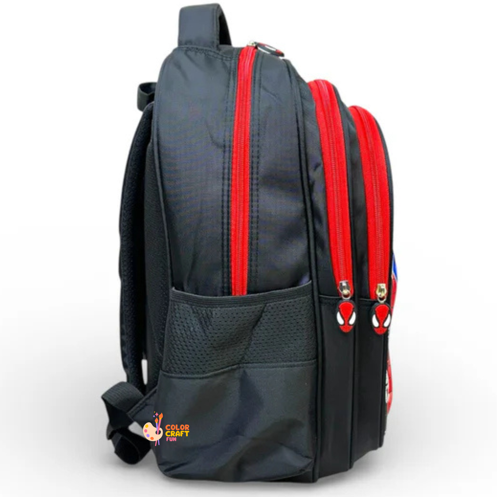 16 Inch 3D Spiderman School Bag For Grade 1 Till 3 Boys ( With Keychain )