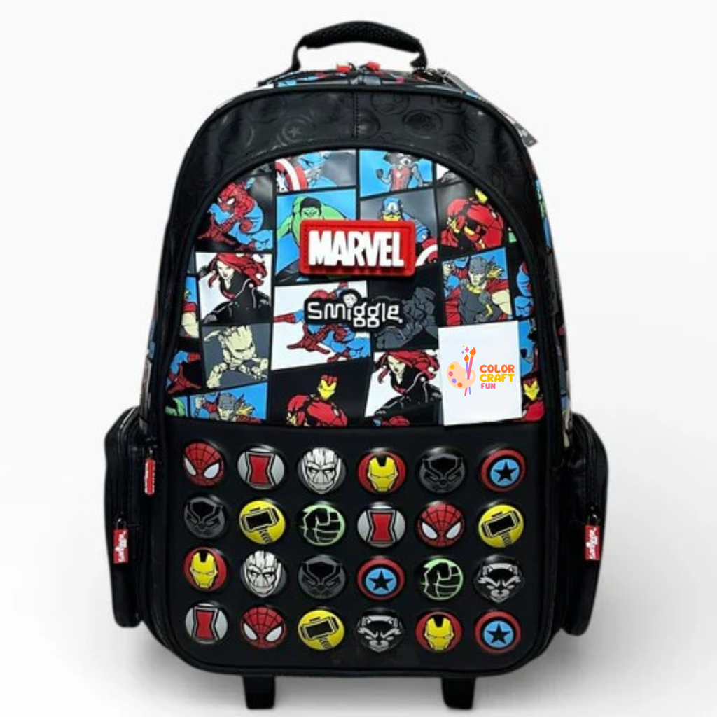 Original Marvel 2 piece Trolley Bag bundle For Grade 1 Till 5 Boys