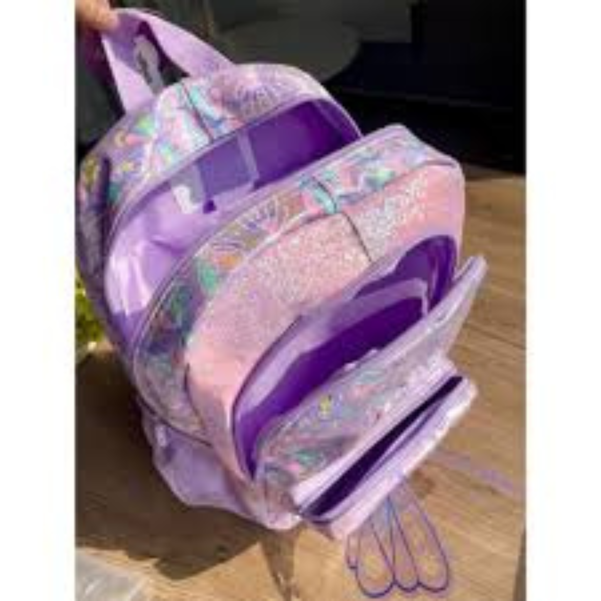 Smiggle Brand Butterfly Themed School Bag | Grade 2 & 3 | Purple (100%orignal)
