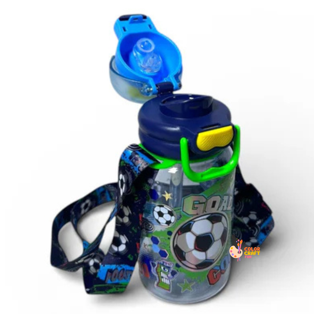 Football Dual Sipper BPA Free Water Bottle 600ML