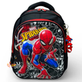 14 Inch 3D Spiderman School Bag For Nursery Till KG Boys ( With Keychain )