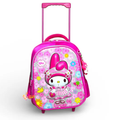14 Inch 3D Melody Trolley Bag For Grade kg Till 1 Girls ( With Keychain )