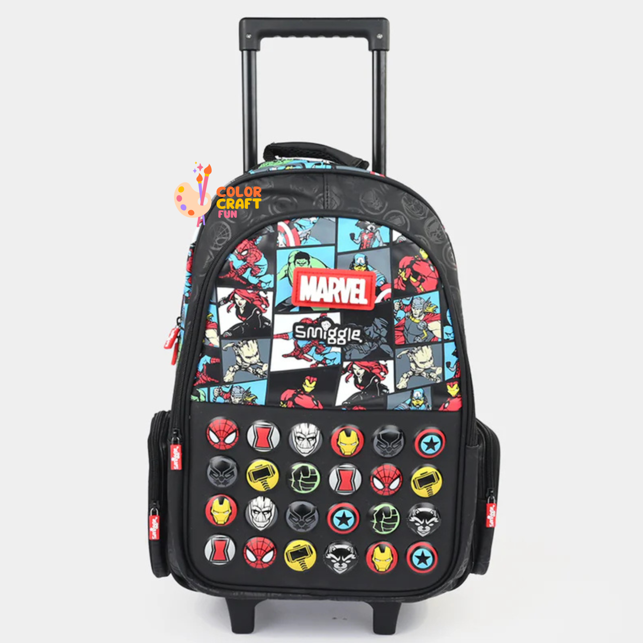 Orignal Smiggle Rolling Backpack/Trolley Bag for Kids MARVELS Size 19inch