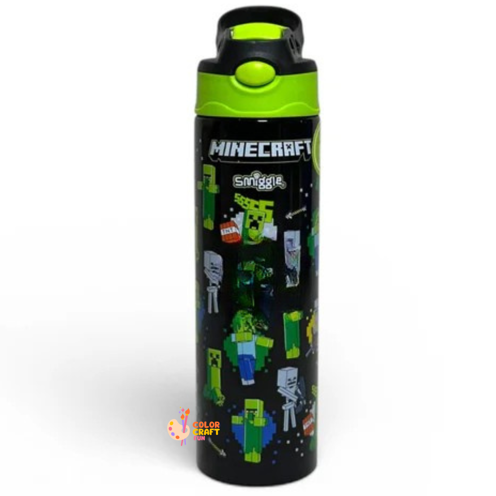 Smiggle Minecraft Stainless Metal (Thermic) Sipper Water Bottle 520ML