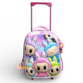 14 Inch 3D Labubu Trolley Bag For Grade kg Till 1 Girls ( With Keychain )