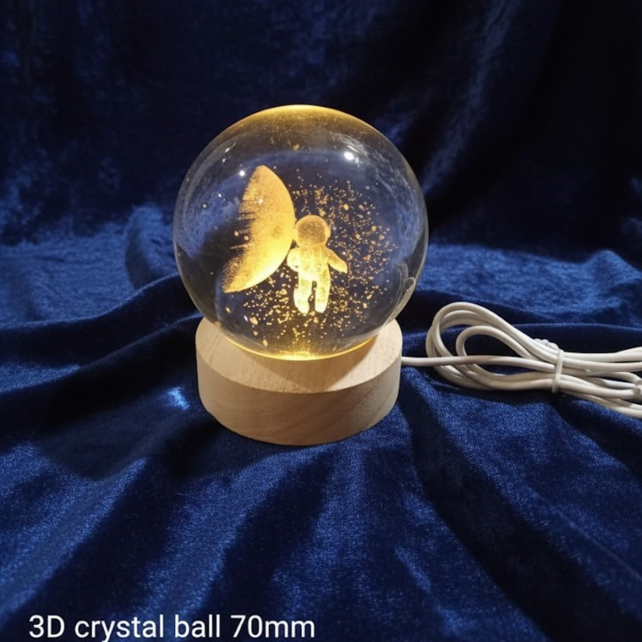 Large Size 3D Galaxy Crystal Ball Night Lamp decoration and gifting 70mm & 60mm