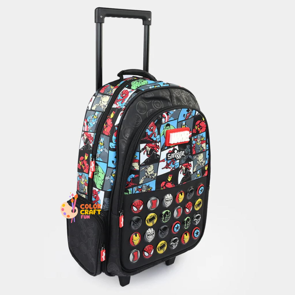Orignal Smiggle Rolling Backpack/Trolley Bag for Kids MARVELS Size 19inch