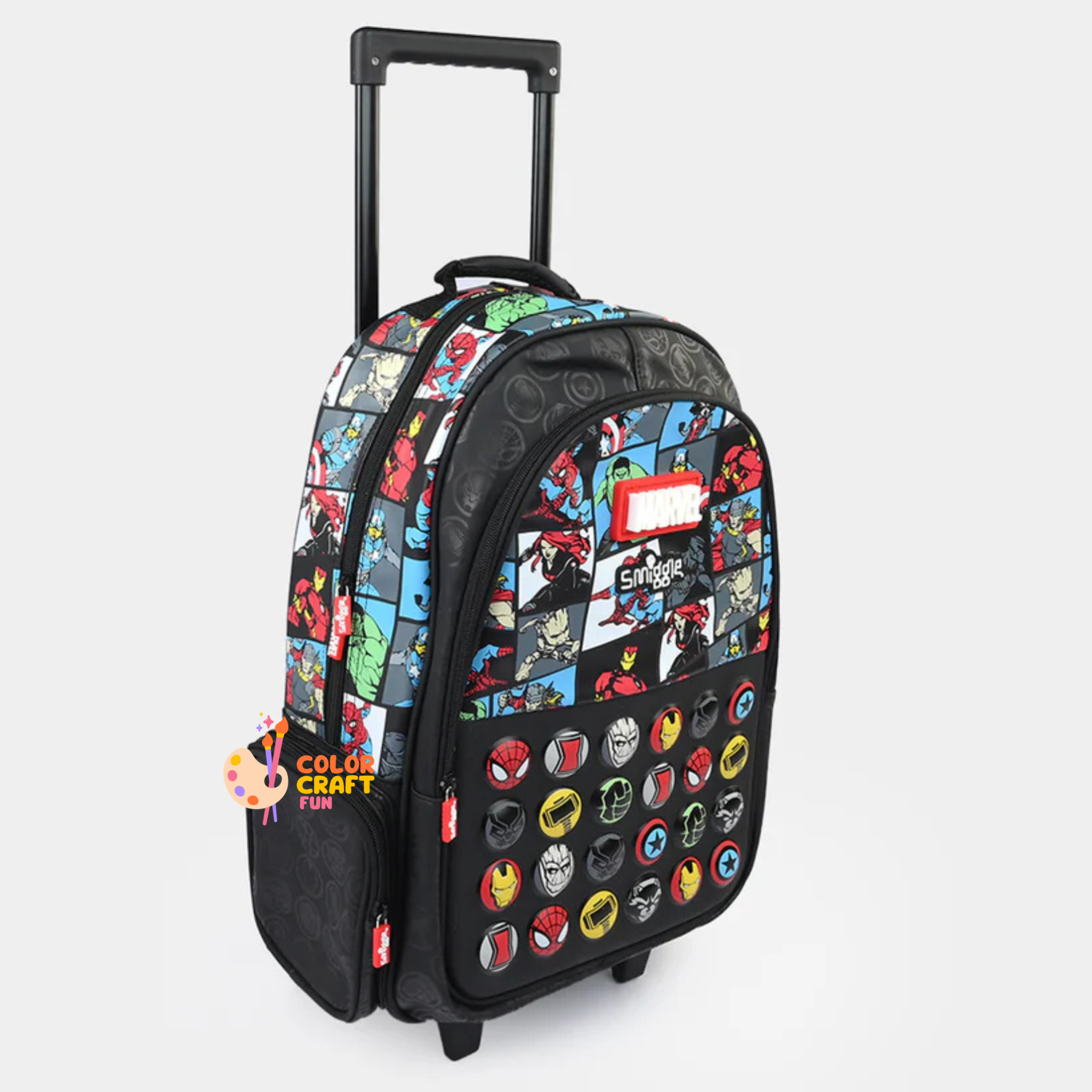 Orignal Smiggle Rolling Backpack/Trolley Bag for Kids MARVELS Size 19inch