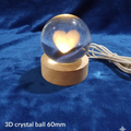 Large Size 3D Galaxy Crystal Ball Night Lamp decoration and gifting 70mm & 60mm