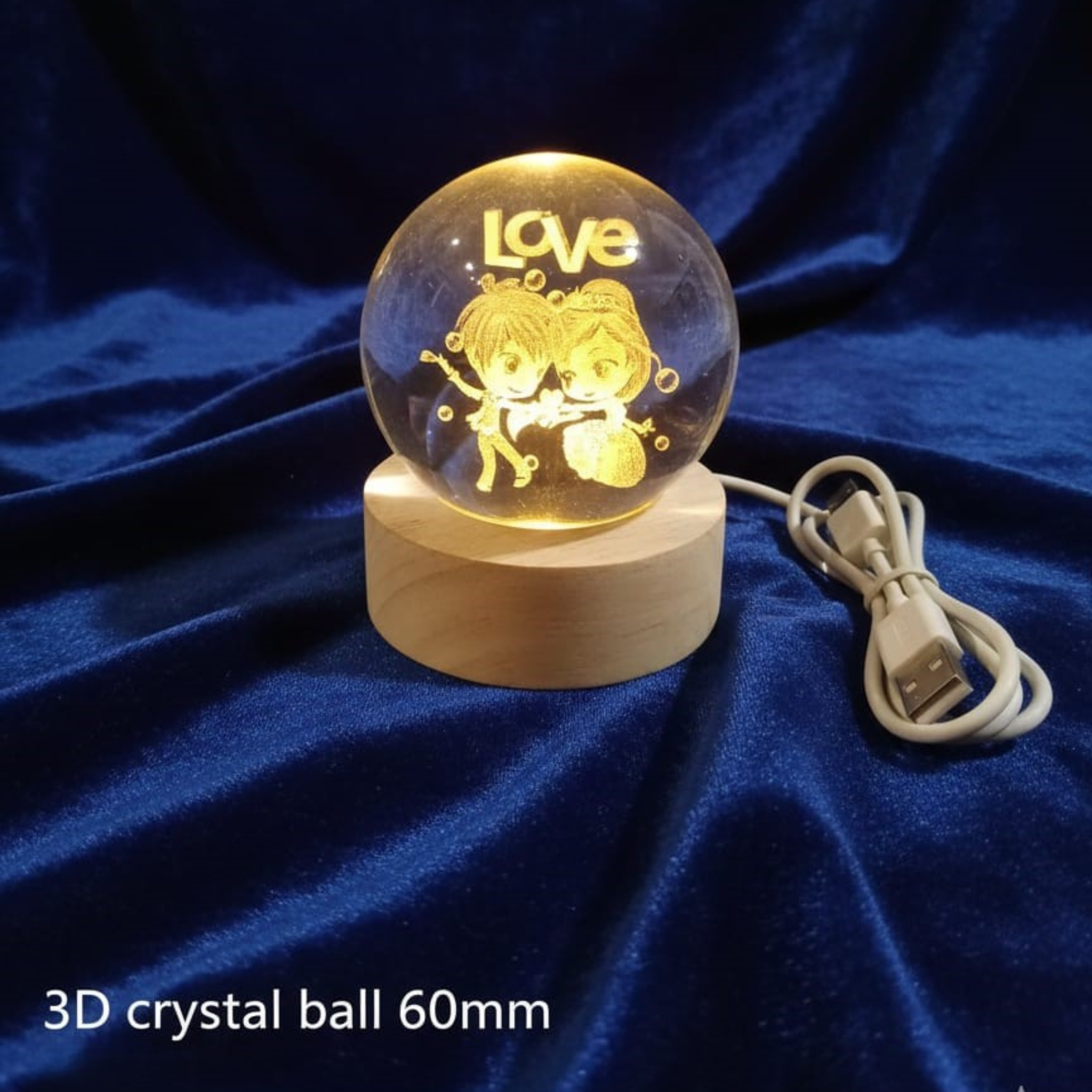 Large Size 3D Galaxy Crystal Ball Night Lamp decoration and gifting 70mm & 60mm
