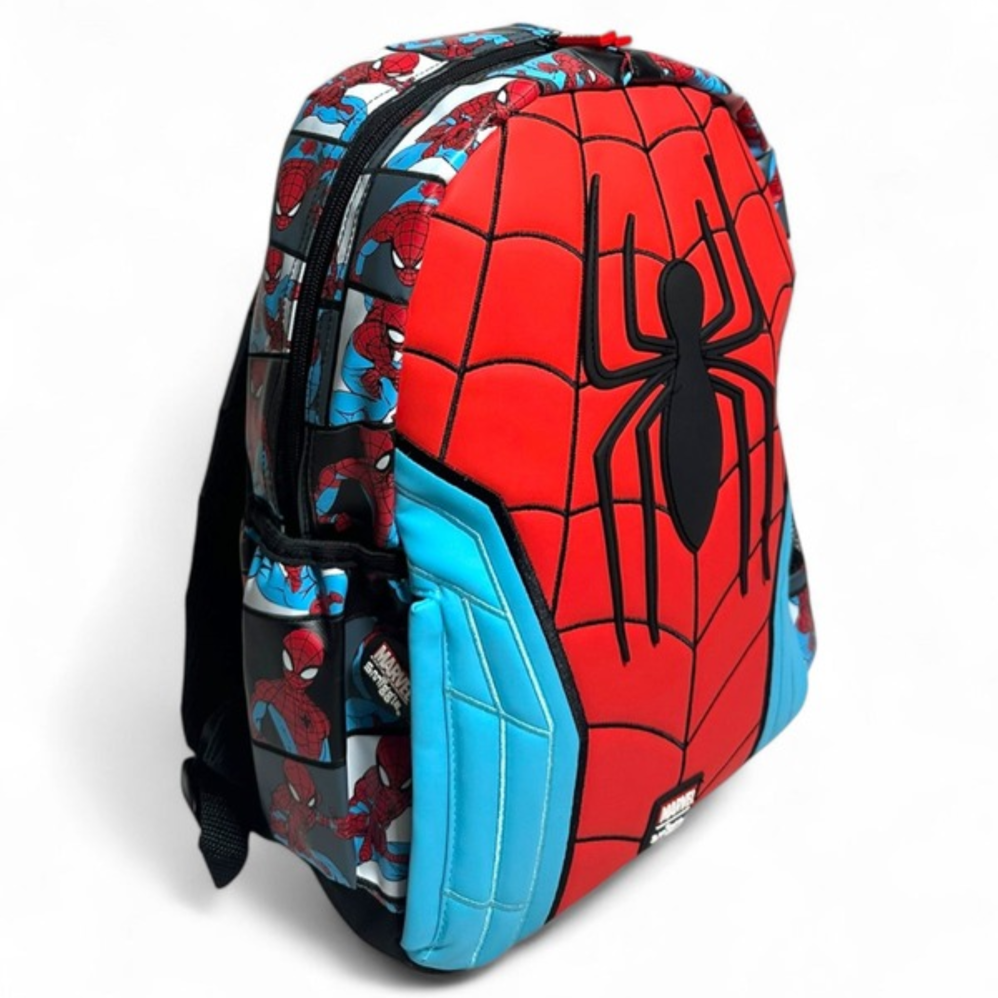 Smiggle Marvel Spider-Man Kids Junior Backpack with Detachable Hood | School & Travel Bag (100%orignal) 14 inch