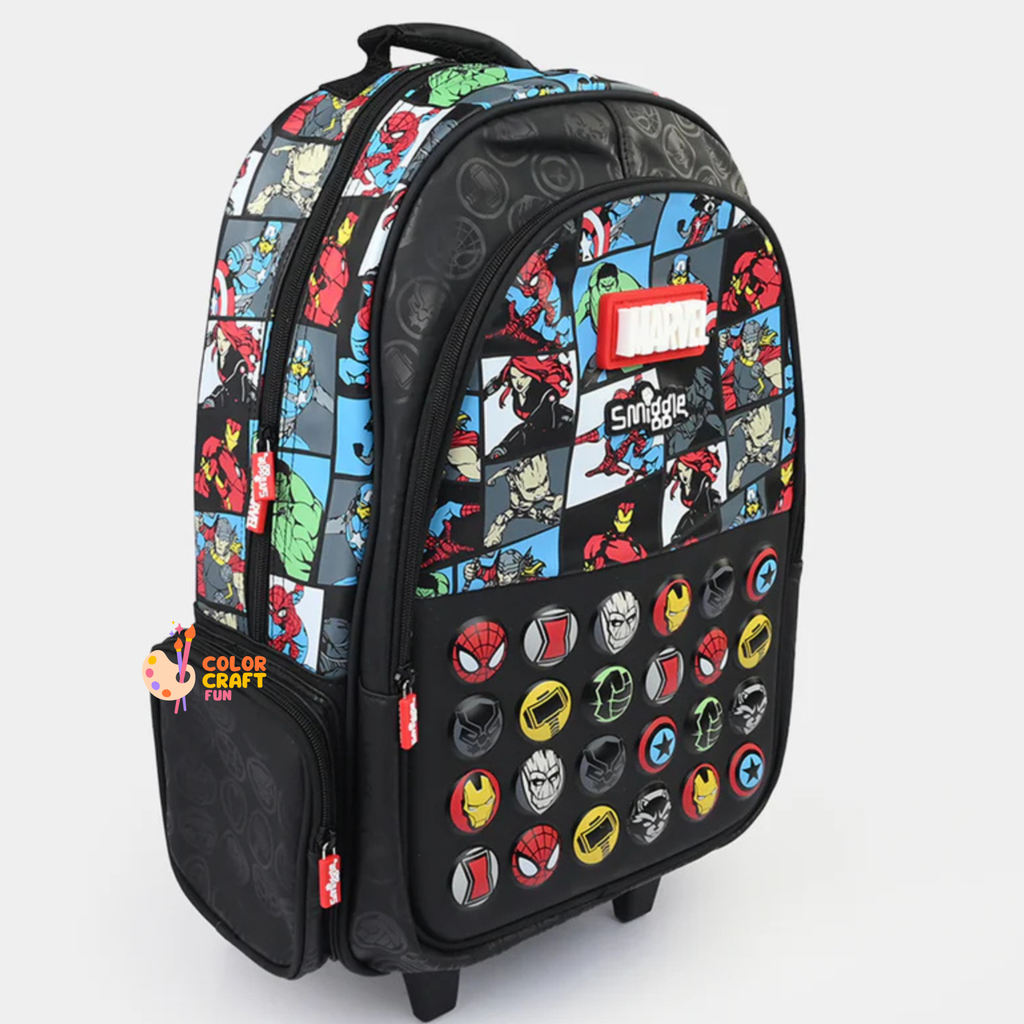 Orignal Smiggle Rolling Backpack/Trolley Bag for Kids MARVELS Size 19inch