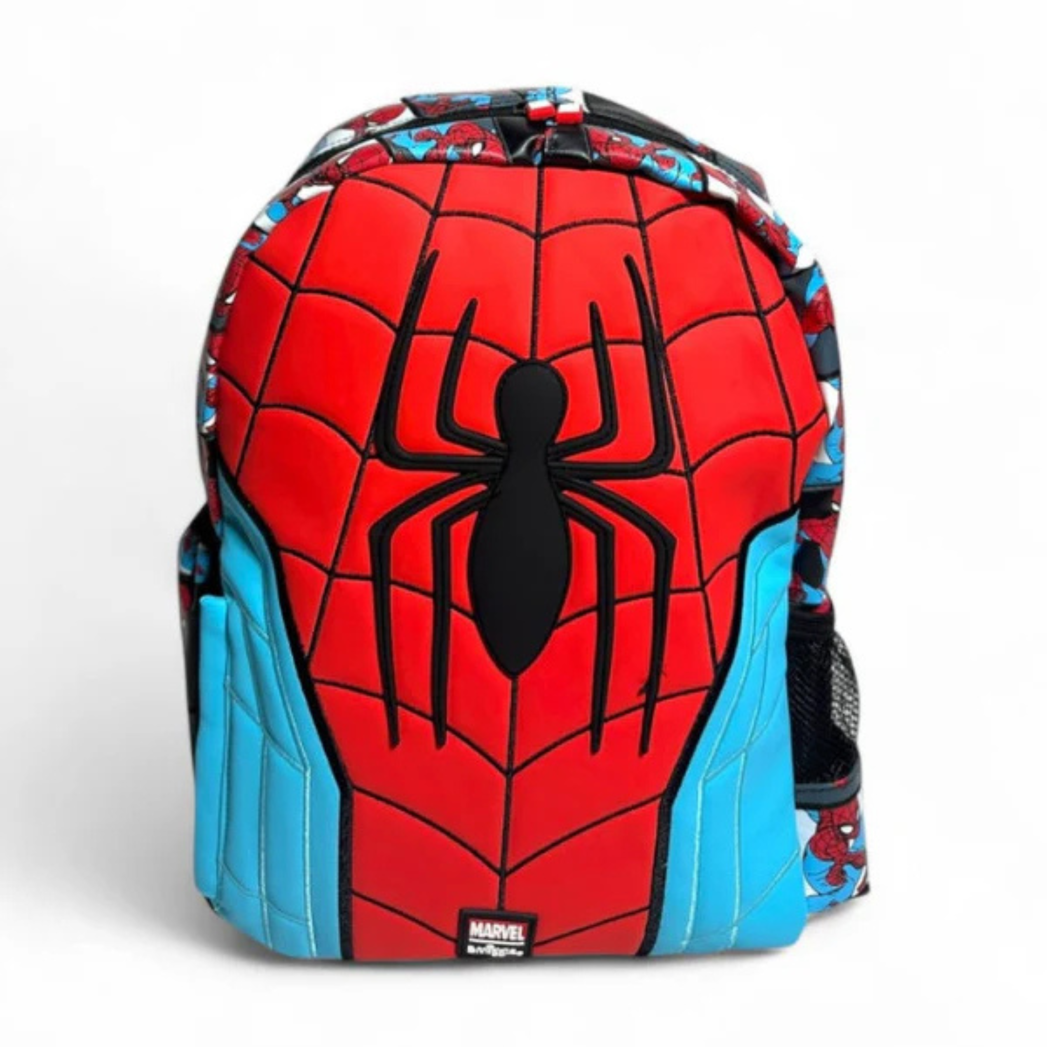 Smiggle Marvel Spider-Man Kids Junior Backpack with Detachable Hood | School & Travel Bag (100%orignal) 14 inch