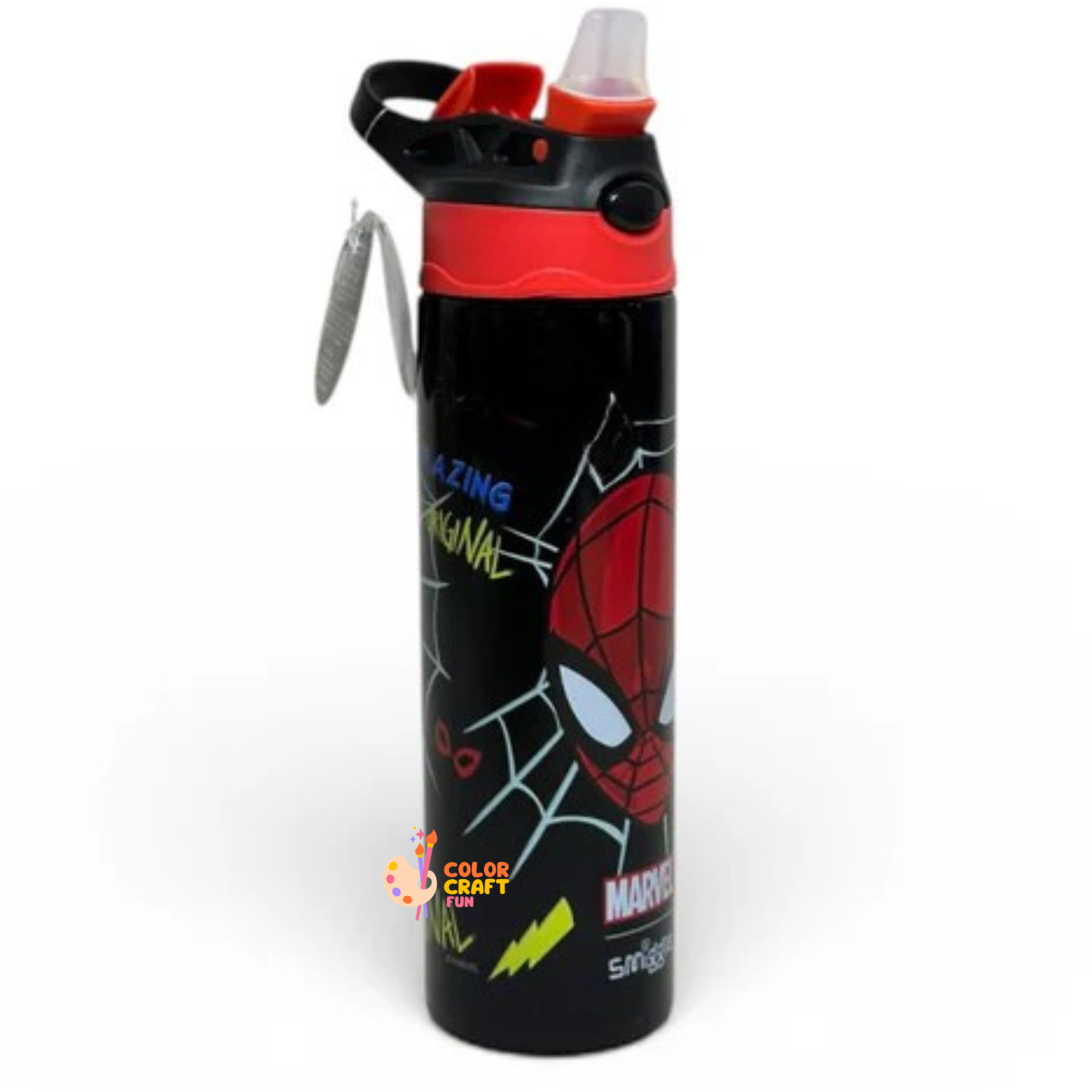 Smiggle Spiderman Stainless Metal (Thermic) Sipper Water Bottle 520ML