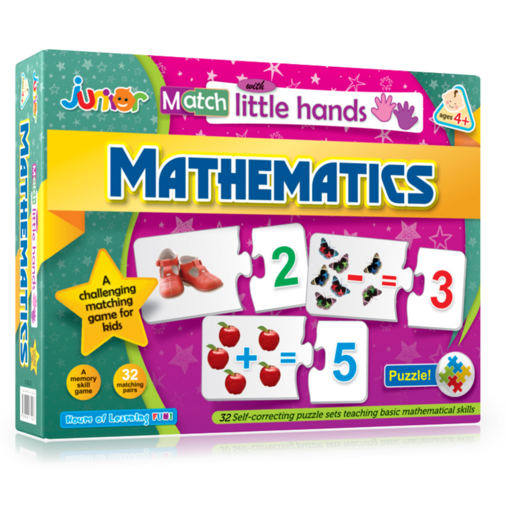 junior match little hands board jigsaw puzzle 3+ a challenging game for kids 32 & 36 matching pairs