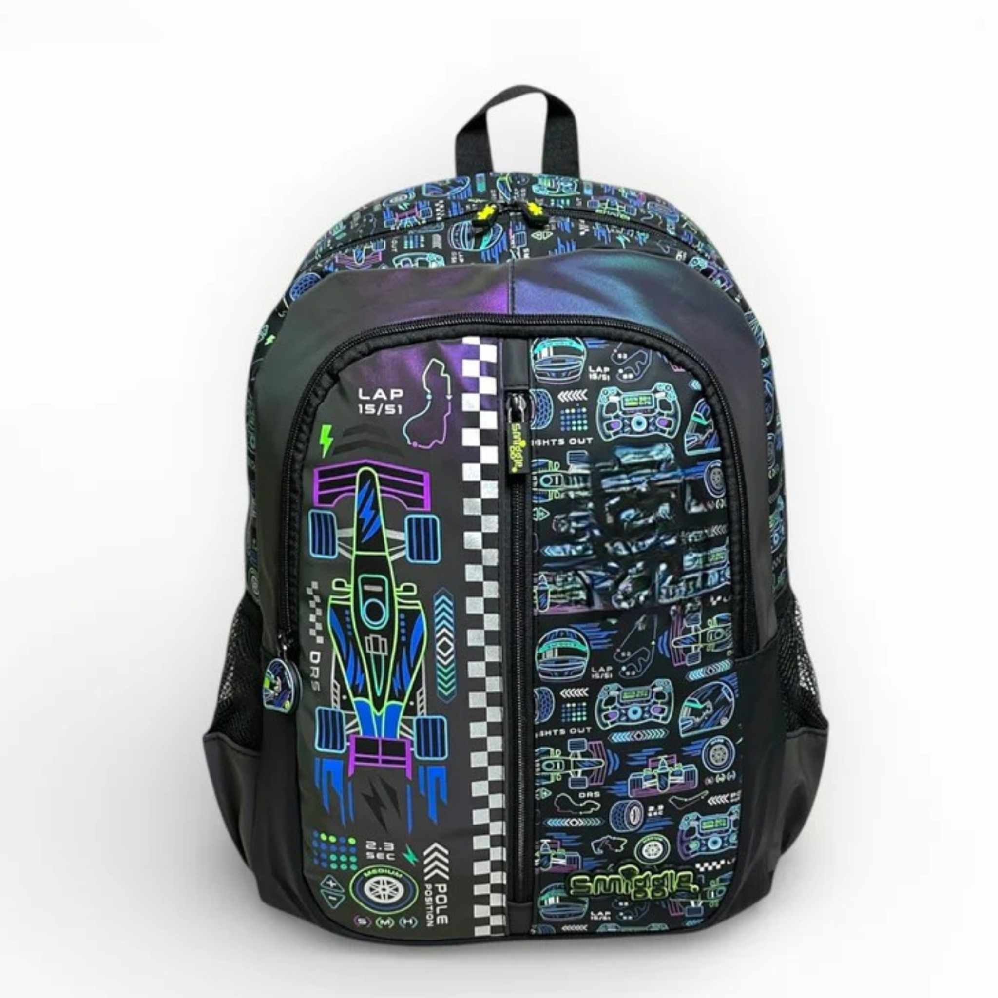 Smiggle Original 17 Inch Formula car School Bag For Grade 1-3 boy