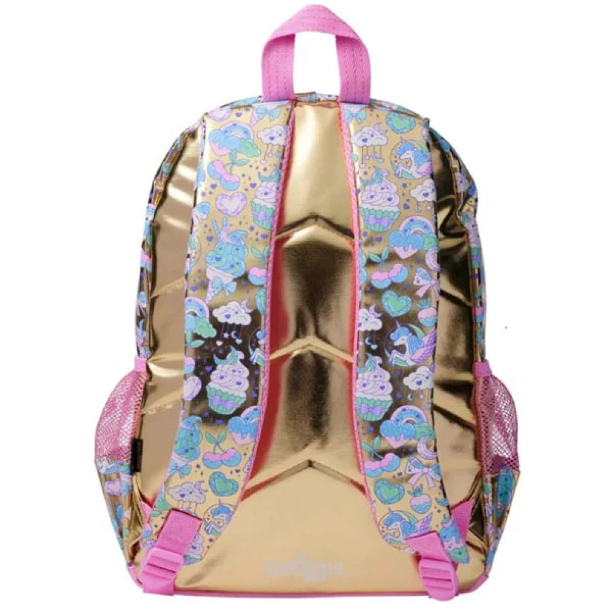 Smiggle Unicorn & Heart Kids School Bag & Travel Backpack – 17 Inches with Transparent Heart Pocket (100%orignal)