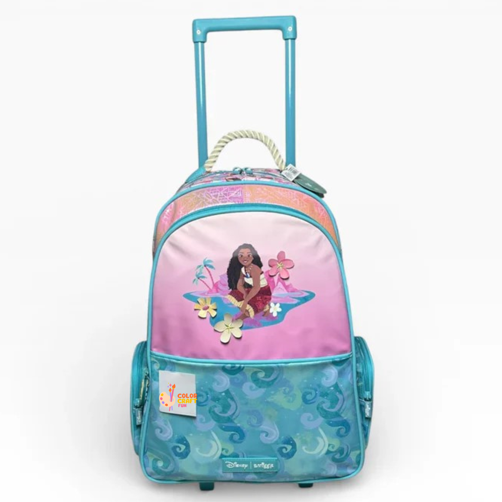 Original Moana 2 piece Trolley Bag bundle For Grade 1 Till 5 Girls