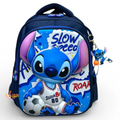 14 Inch 3D Stitch School Bag For Nursery Till KG Kids ( With Keychain )