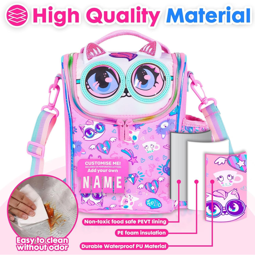 Vest-Style Sling Lunch Bag,Kitty  which is thermal insulated