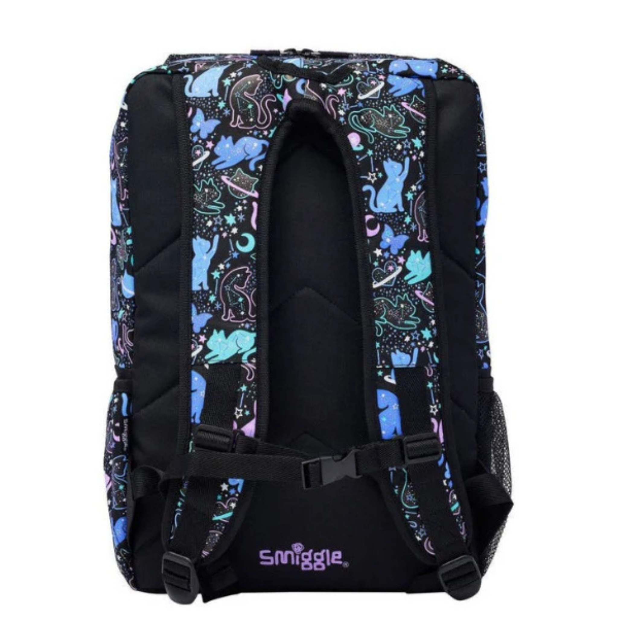 Smiggle Glitter Cat Foldover School Bag for Kids | Premium Durable Backpack (Grade 3–8) xl size (100%orignal)