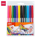 Deli Washable Marker Felt Pen - 12 Colours, Model C100-03.