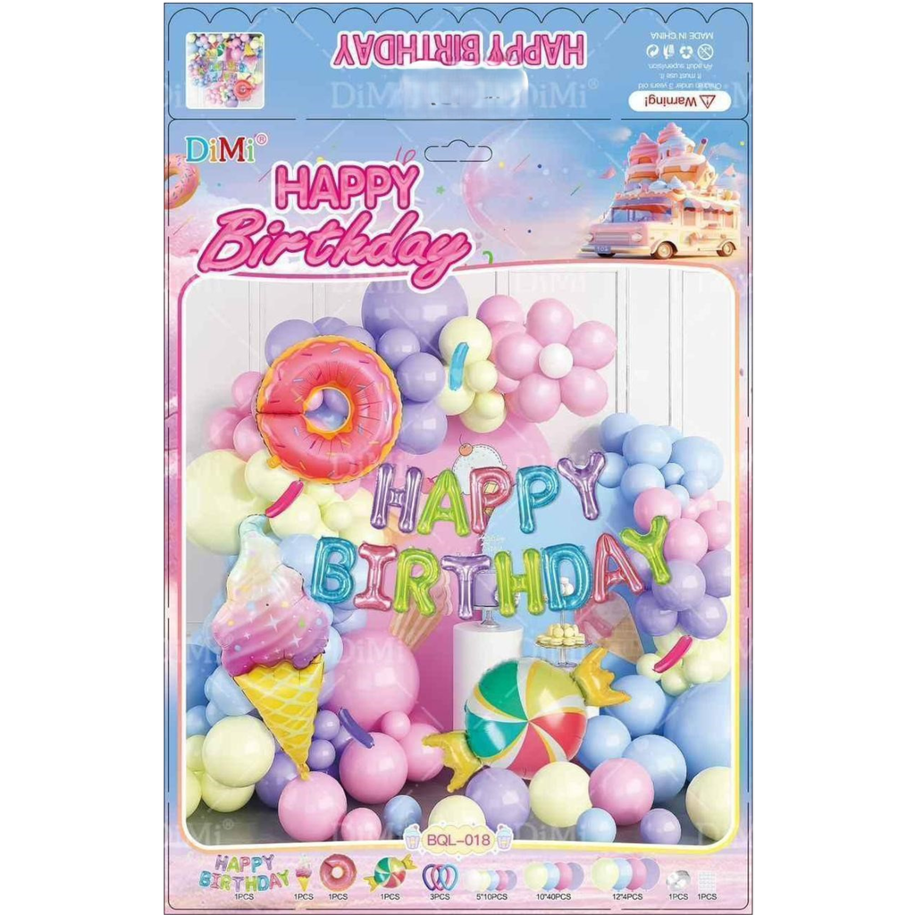 party baloons decoration sets difrant design pakts