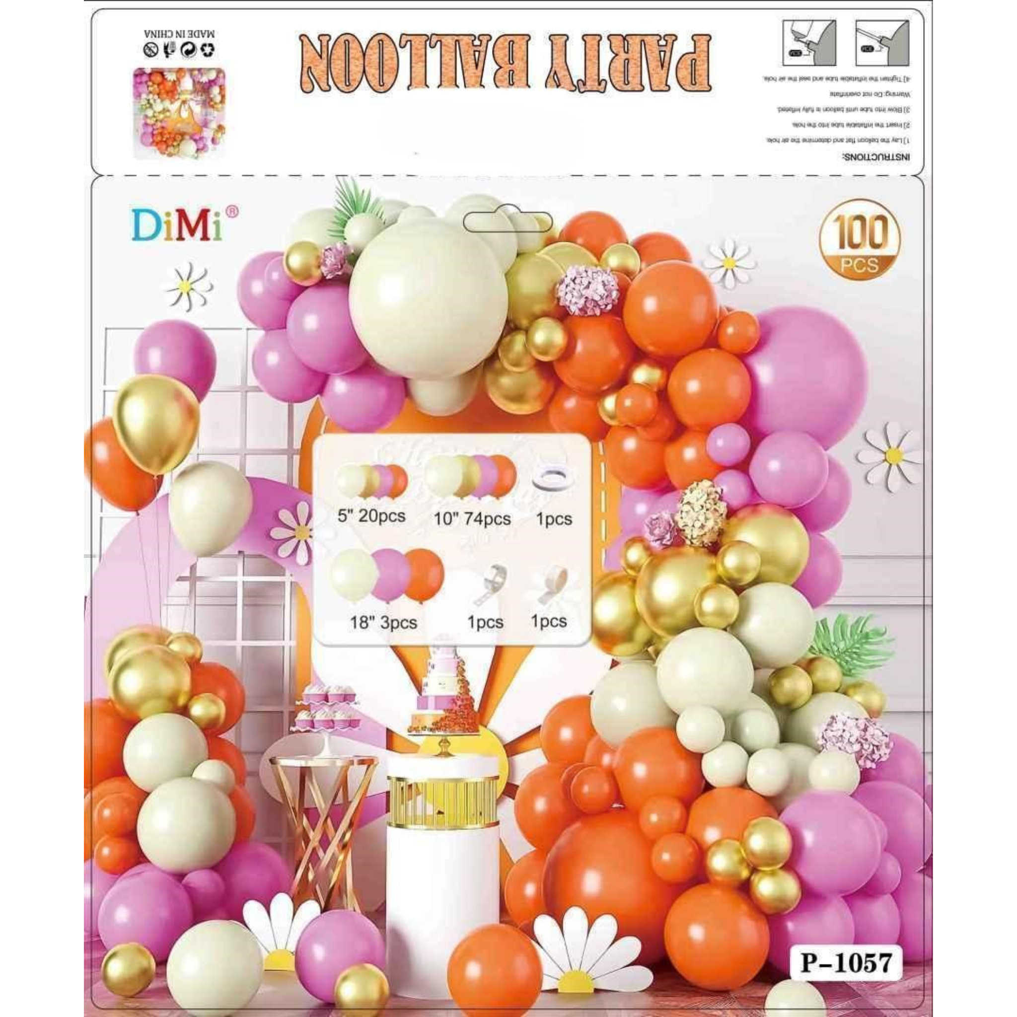 party baloons decoration sets difrant design pakts