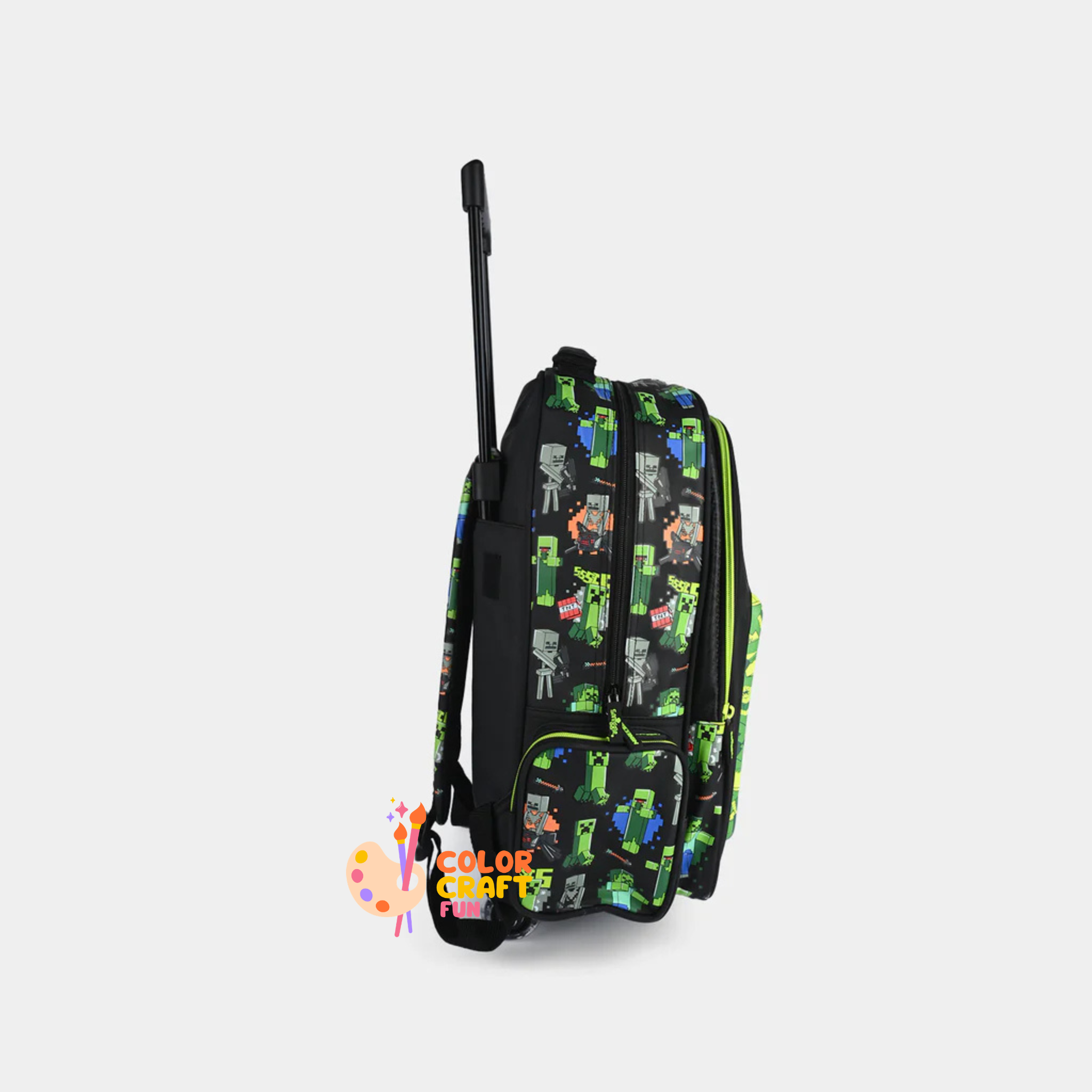 Orignal Smiggle Rolling Backpack/Trolley Bag for Kids MINDCRAFT Size 19inch
