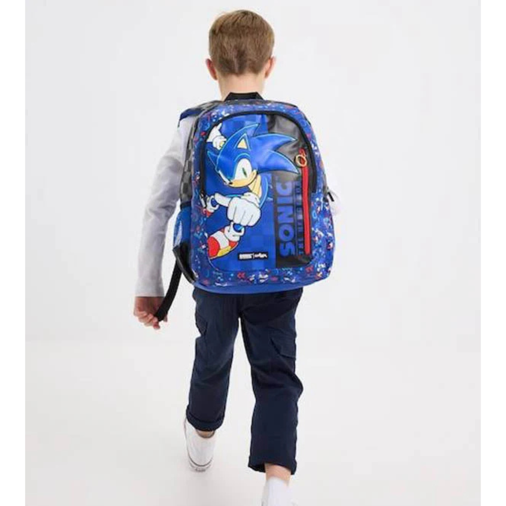 Smiggle Sonic The Hedgehog School Bag - Perfect for Grade 2-4 (100%orignal) 17 inch