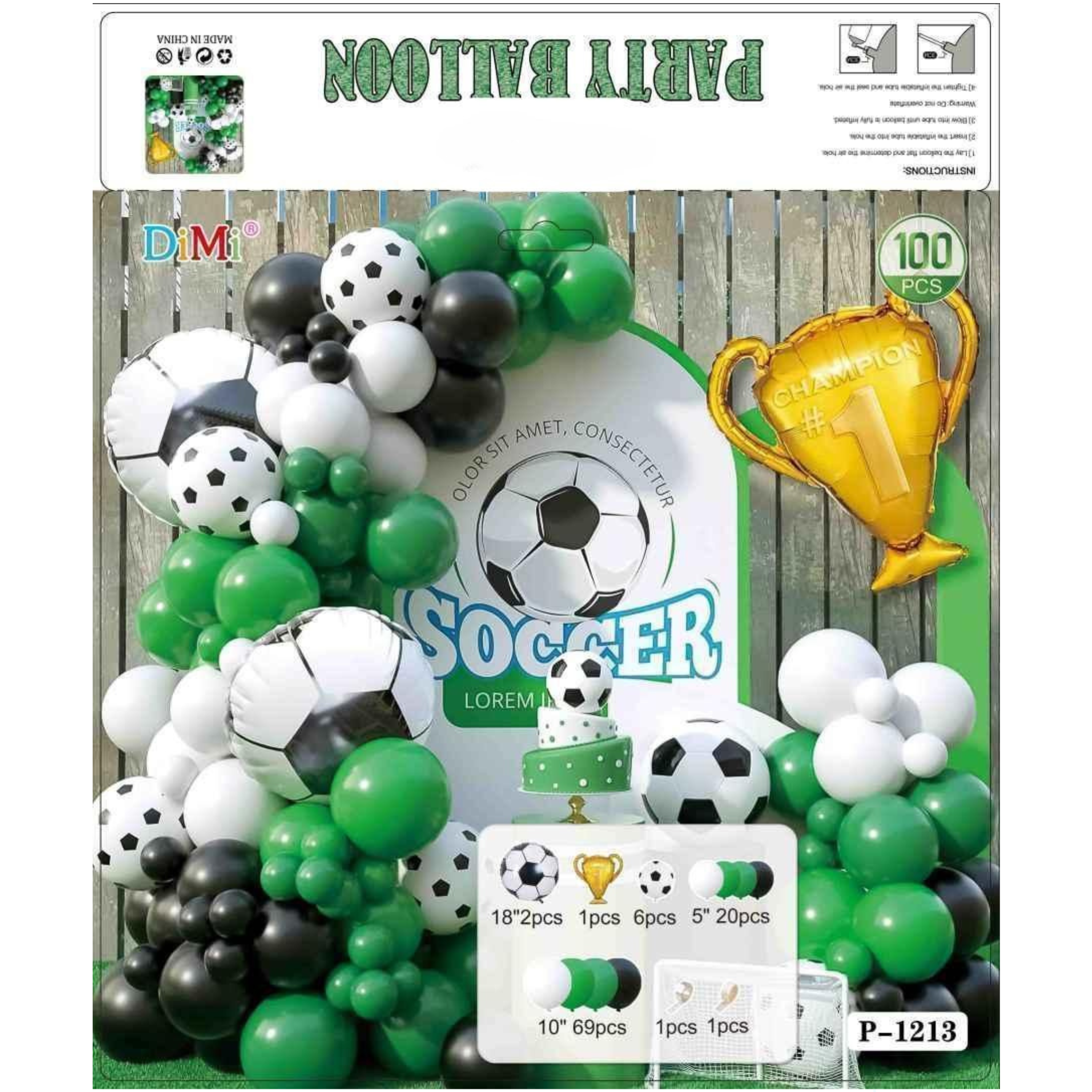party baloons decoration sets difrant design pakts