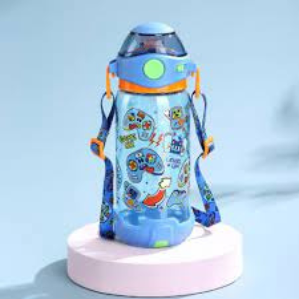 Vest Brand Game On Themed BPA Free Water Bottle with Sippy Straw | 650 ml